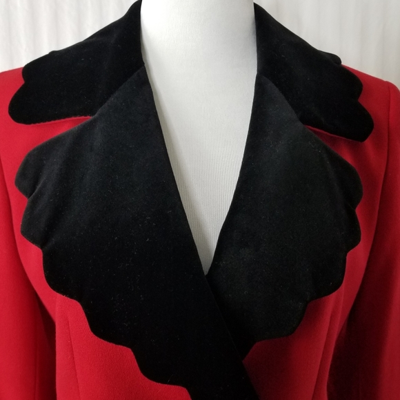 Sold Other Platform! Valentino Blazer Jacket NWT Lambs Wool Red Double Breasted - Picture 6 of 16
